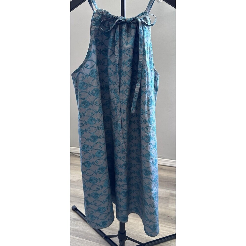 BDG Urban Outfitters Blue Fish Print Sleeveless Dress Women's Size XL